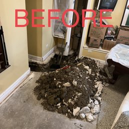 We had to have our water line replaced and this is what our basement looked like just a few days ago!!!