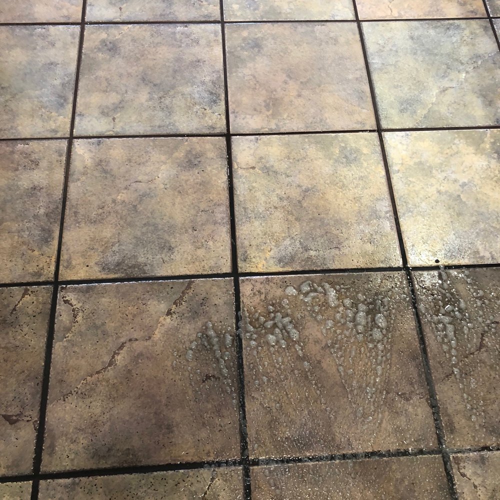 Before and after photo of my tiles. Before and after photo of my tiles.