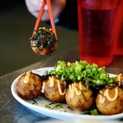 Menya Musashi Tsukemen & Ramen - Mentaiko Takoyaki - IG: @nelson_eats