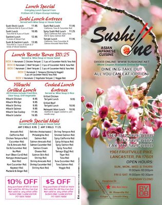 Menu photo 7 Sushi One Lancaster, PA