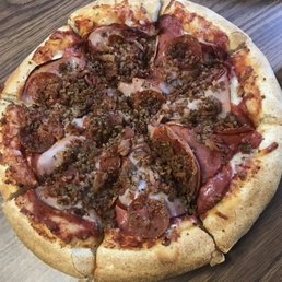 Thick and Chewy All Meat Pizza was AMAZING!! Even the thick crust was crispy which is very unique. Highly recommend!! Thick and Chewy All Meat Pizza was AMAZING!! Even the thick crust was crispy which is very unique. Highly recommend!!