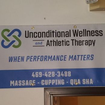 Unconditional Wellness and Athletic Therapy - Banner is hung! DOOR'S OPEN! - Massage Therapy Near Me - Prosper, Texas Unconditional Wellness and Athletic Therapy - Banner is hung! DOOR'S OPEN! - Massage Therapy Near Me - Prosper, Texas