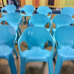 Where parents, caregivers, siblings, etc. sit to watch the swim lessons