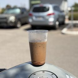 Roadrunner Coffee Kiosk - Raging roadrunner, iced with banana