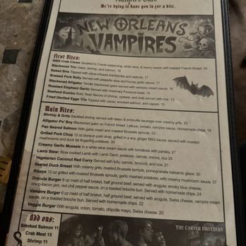 Vampire Cafe - menu - Cafes Near Me - New Orleans, Louisiana