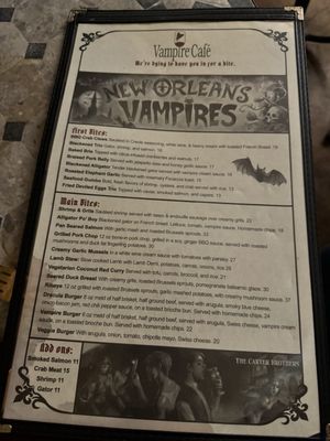 Menu photo 7 Vampire Cafe New Orleans, LA