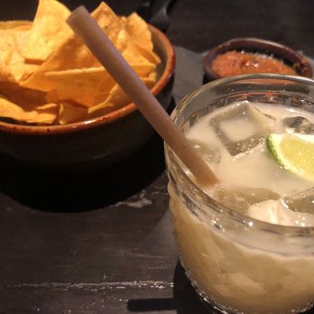 La Popular - House margarita with chips and salsa - Mexican Near Me - Porter Ranch, California