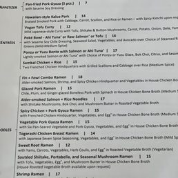 Menu may 2024