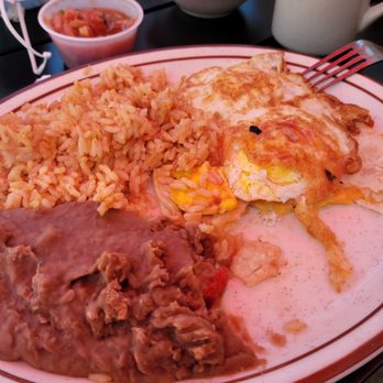 Coral Cafe - Their Huevos rancheros are not what you expect no crispy tostada under the egg they put a soggy quesadilla underneath. - American Near Me - Burbank, California Coral Cafe - Their Huevos rancheros are not what you expect no crispy tostada under the egg they put a soggy quesadilla underneath. - American Near Me - Burbank, California