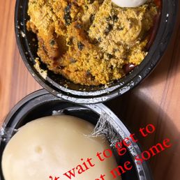 Egusi way too spicy, i wasted my money. I couldn't eat it. Upsetting Egusi way too spicy, i wasted my money. I couldn't eat it. Upsetting
