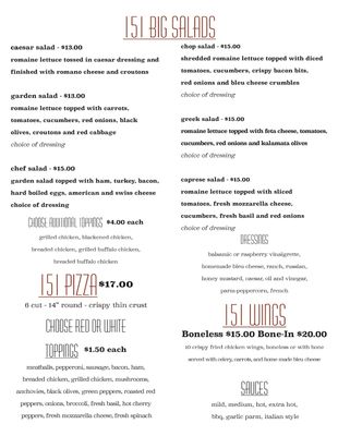 Menu photo 7 151 Bar & Restaurant Schenectady, NY Menu photo 7 151 Bar & Restaurant Schenectady, NY