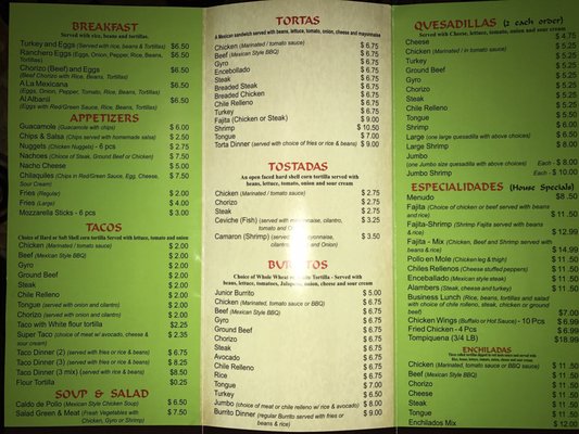 Menu photo 1 Taqueria Los Sombreros Des Plaines, IL Menu photo 1 Taqueria Los Sombreros Des Plaines, IL
