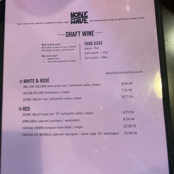 Noble Wave - Food menu side 2 - Cajun/Creole Near Me - Salem, Oregon