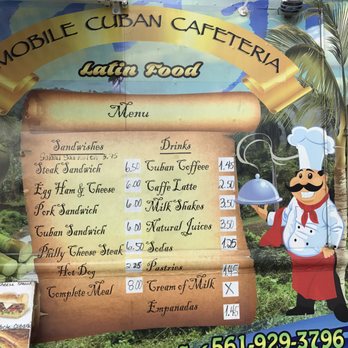 Mobile Cuban Cafeteria - Menu - Food Trucks Near Me - Boca Raton, Florida