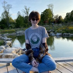 Salon Beautiful - Me with my new haircut on a bridge