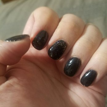 Pearl Nails Plus One - Love these sparkly black nails - Nail Salons Near Me - Waxahachie, Texas Pearl Nails Plus One - Love these sparkly black nails - Nail Salons Near Me - Waxahachie, Texas