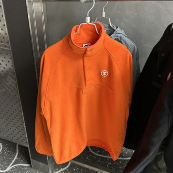 Aape - Aape orange fleece sweatshirt ~ $145 - Men's Clothing Near Me - New York, New York