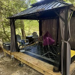 Greeter Falls Campground - Site 5 with my gear set up