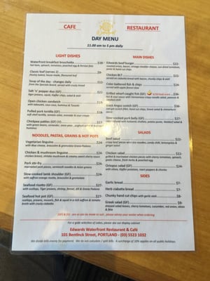 Menu photo 8 Edward's Waterfront Cafe/Restaurant Portland, VIC
