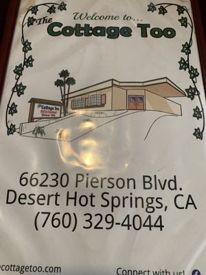 The Cottage Too restaurant by null