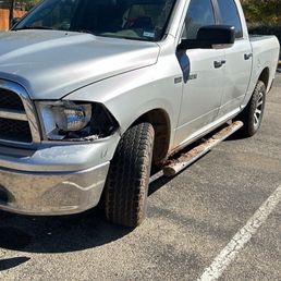 Shattered headlight