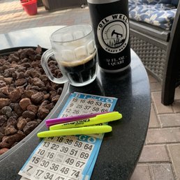 Zoom bingo with a yummy stout Zoom bingo with a yummy stout