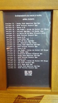 Menu photo 2 BLVD Bar & Grill Châteauguay, QC