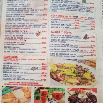 La Jaiba Locca - Menu - Seafood Near Me - Acapulco, GRO