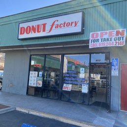 Exterior outside entrance of Donut Factory - San Diego, California Exterior outside entrance of Donut Factory - San Diego, California