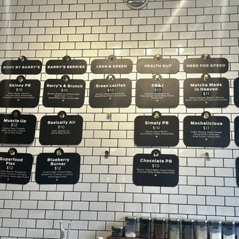 Barry's Pasadena - Smoothie Bar Menu - Trainers Near Me - Pasadena, California Barry's Pasadena - Smoothie Bar Menu - Trainers Near Me - Pasadena, California