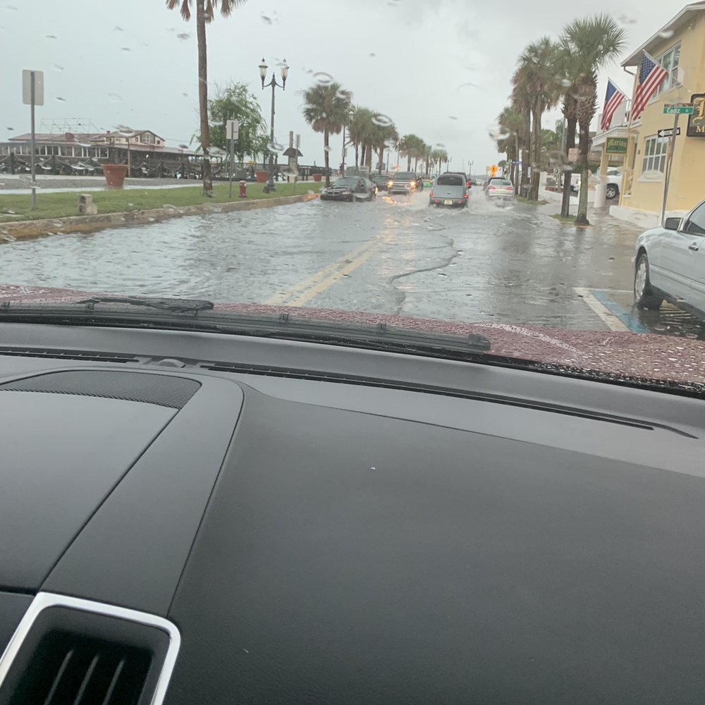 Solano Cycle Inc - The street they wanted us to drive though in a tiny car w/ no roof in a lightening & rain storm! - Motorcycle Dealers Near Me - Saint Augustine, Florida