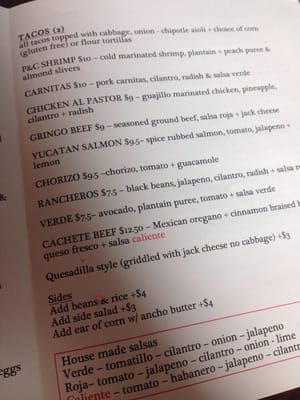 Menu photo 5 Cerdo Tacos + Tequila St. Albert, AB