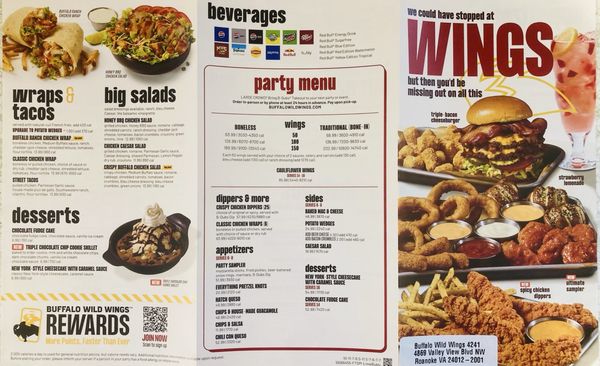 Menu photo 8 Buffalo Wild Wings Roanoke, VA