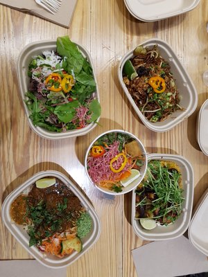 Photo of Azalina's - San Francisco, CA, US. The spread for lunch with SF's best laksa P: