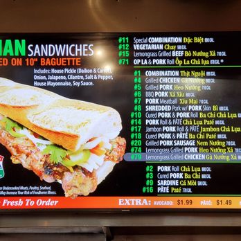 Lee's Sandwiches - 4th menu board - Sandwiches Near Me - Chandler, Arizona