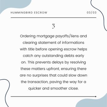 Hummingbird Escrow - 3 Things You Can Do To Streamline Your Listings - Real Estate Services Near Me - Rancho Cucamonga, California Hummingbird Escrow - 3 Things You Can Do To Streamline Your Listings - Real Estate Services Near Me - Rancho Cucamonga, California