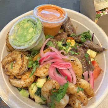 Green Tomato Grill - SURF AND TURF BOWL - New American Near Me - Brea, California Green Tomato Grill - SURF AND TURF BOWL - New American Near Me - Brea, California