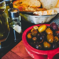 Olives and bread