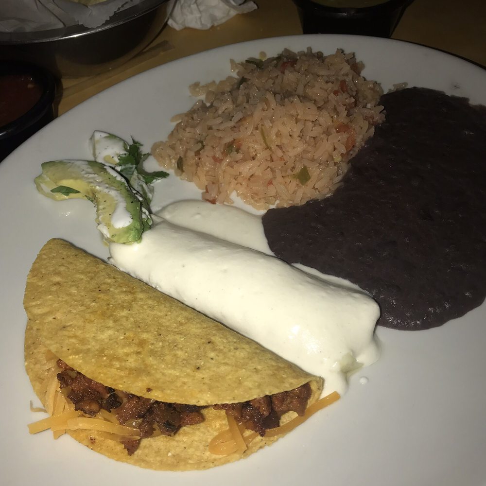 Milpa Kitchen Restaurant - $6 Lunch Special (Pick Two). Switched out ground beef in taco to their vegetarian meat. So good and affordable. - Mexican Near Me - Denton, Texas Milpa Kitchen Restaurant - $6 Lunch Special (Pick Two). Switched out ground beef in taco to their vegetarian meat. So good and affordable. - Mexican Near Me - Denton, Texas