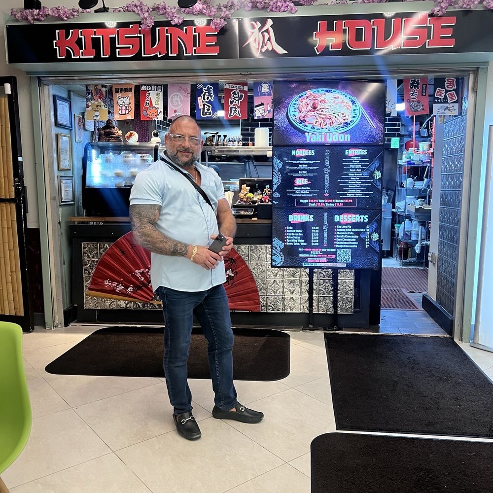 Kitsune House - My handsome fiancé at the front of restaurant - Chinese Near Me - Miami, Florida Kitsune House - My handsome fiancé at the front of restaurant - Chinese Near Me - Miami, Florida