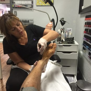 The Nail Lab - Pumpkin pedicure by The Nail Lab! - Nail Salons Near Me - Sarasota, Florida