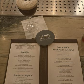Tre Dita - Menu and expresso Espresso Martini - Italian Near Me - Chicago, Illinois Tre Dita - Menu and expresso Espresso Martini - Italian Near Me - Chicago, Illinois
