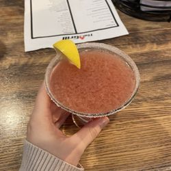 Raspberry lemon drop martini