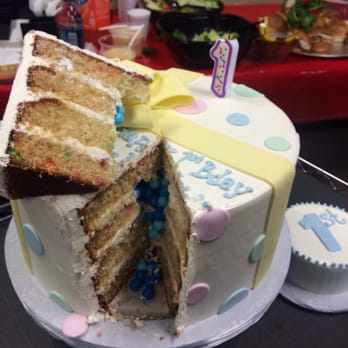 Simply Sweet Cakery - Gender reveal cake and the celebration of our 1 year old's Bday. - Bakeries Near Me - Costa Mesa, California