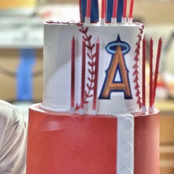 Cake by Sierra - Baseball themed cake (minus the candles that were placed on by my son) - Custom Cakes Near Me - El Cajon, California