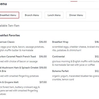 Bösendorfer Lounge - Breakfast menu - Lounges Near Me - Orlando, Florida