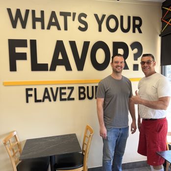 Flavez Burger - Nephew and husband enjoying lunch at Flavez Burgers! - Burgers Near Me - Tarzana, California Flavez Burger - Nephew and husband enjoying lunch at Flavez Burgers! - Burgers Near Me - Tarzana, California