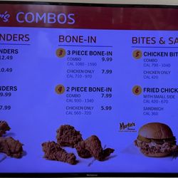 Chester's Chicken - Menu Board, 4/11/2025