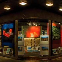 Imageville - Imageville Gallery at night attracts customers who come back during the day when the gallery is open.