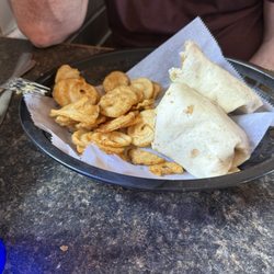 Chicken bacon ranch wrap with fries. Loved the fries tasted like real potato!